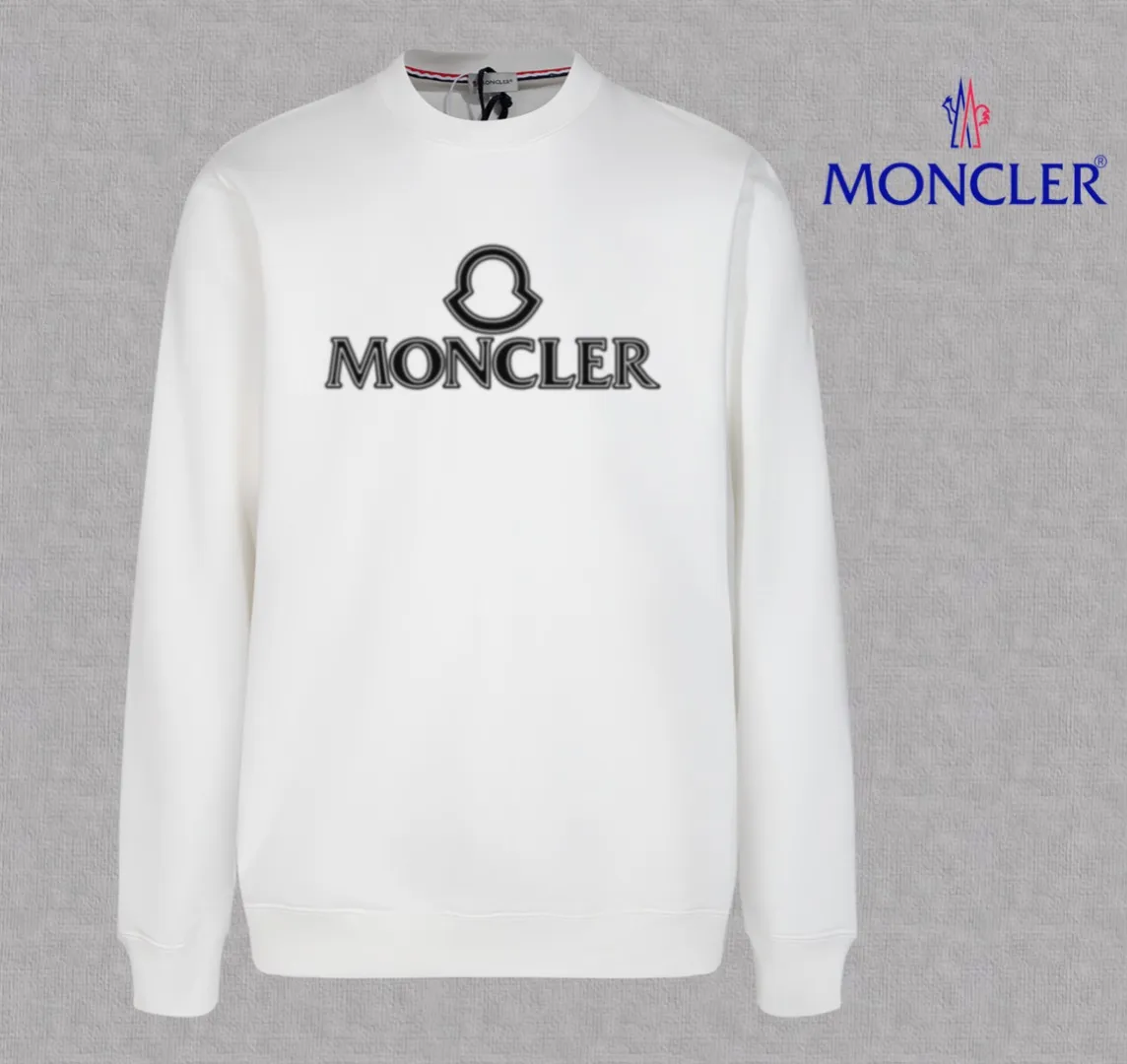 【 In Stock】 〖 𝐌𝐎𝐍𝐂𝐋𝐄𝐑~ 〗 440g ， 😎 ， ， Factory 2025 T ， ， Premium LOGO， Same Style ：Black White Size：S M L XL 2XL